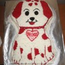 Homemade Valentine Puppy Cake Design