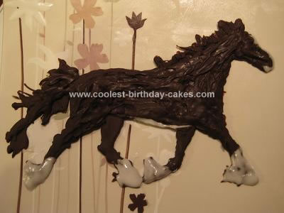 Homemade Vegan Chocolate Horse Decoration for a Cake