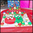 Homemade Veggie Tales Cupcakes and Birthday Cake