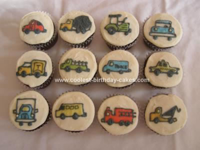 Homemade Vehicle Cupcakes
