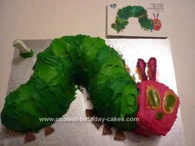 Homemade Very Hungry Caterpillar Birthday Cake