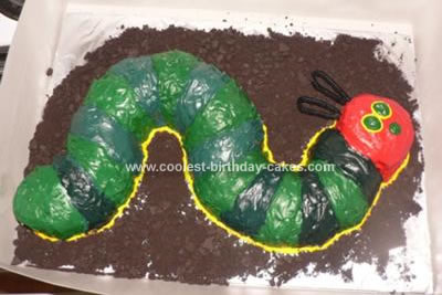 Homemade Very Hungry Caterpillar Birthday Cake