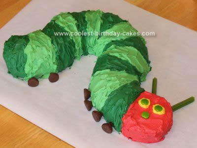 Homemade Very Hungry Caterpillar Cake