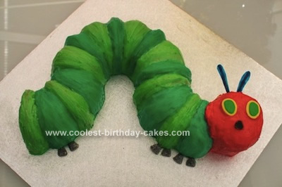 Homemade Very Hungry Caterpillar Cake