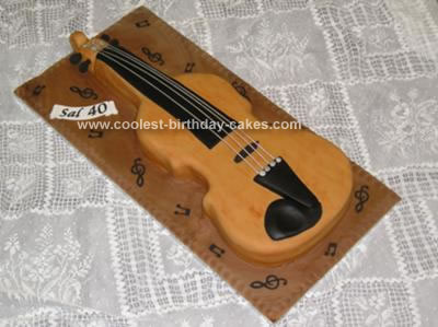 Homemade Violin Cake