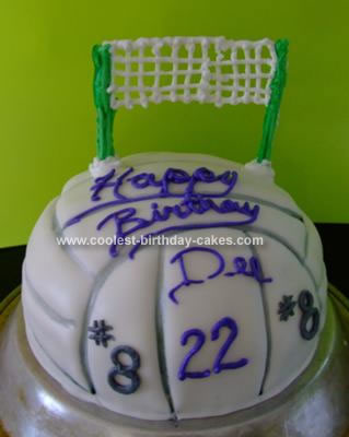 Homemade Volleyball Birthday Cake