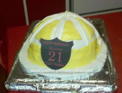 Homemade Volunteer Firefighter Birthday Cake