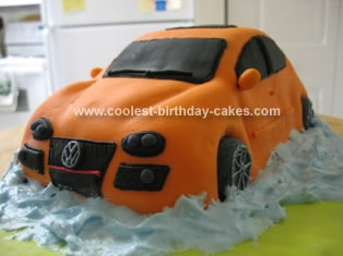 Homemade VW Car Cake