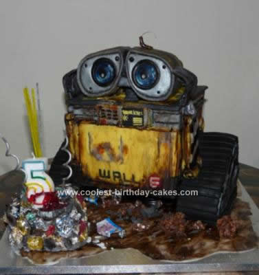 Homemade Wall E 3D Birthday Cake Design