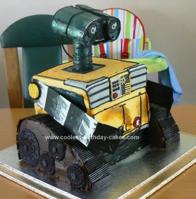 Homemade Wall-E Birthday Cake