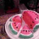 Homemade Watermelon Shaped Cake