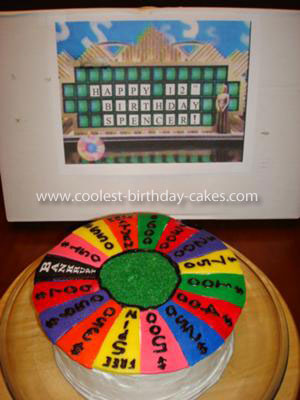 Homemade  Wheel of Fortune Birthday Cake