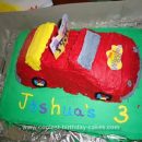 Homemade Wiggles Big Red Car Birthday Cake