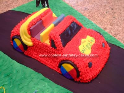 Homemade Wiggles Big Red Car Cake