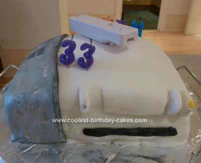 Homemade Wii Console Cake