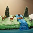 Homemade Wilderness Theme Birthday Cake