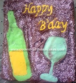 Homemade Wine Birthday Cake