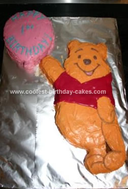 Homemade Winnie the Pooh 1st Birthday Cake