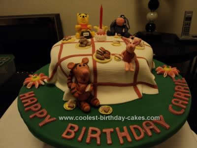 Homemade  Winnie the Pooh and Friends Birthday Cake