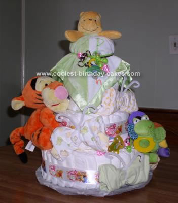 Homemade Winnie the Pooh Baby Shower Cake