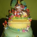 Homemade  Winnie The Pooh Birthday Cake