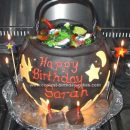 Homemade  Witch Cauldron Birthday Cake