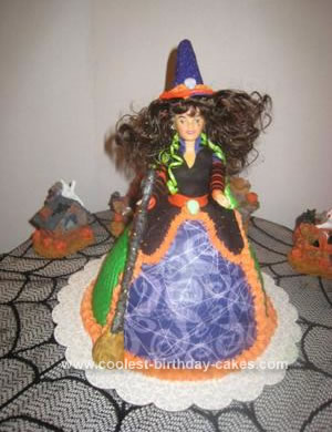 Homemade Witch Doll Cake