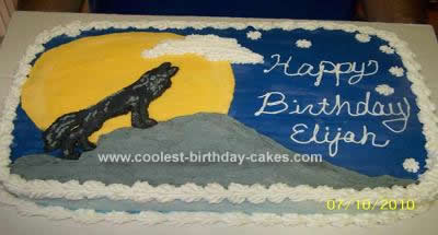 Homemade Wolf Birthday Cake