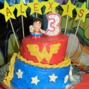 Homemade Wonder Woman Birthday Cake