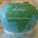 Homemade World Globe Cake