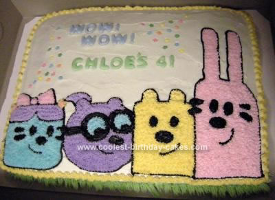 Homemade Wow! Wow! Wubzy 4th Birthday Cake