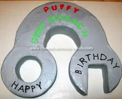 Homemade Wrench Birthday Cake Idea