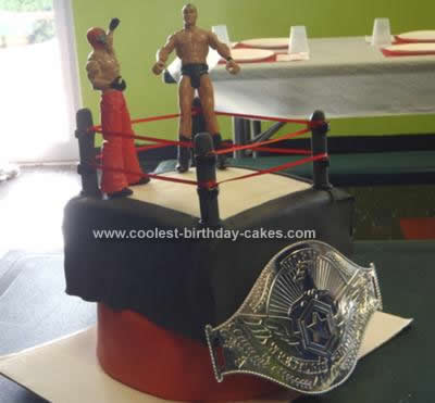 Homemade Wrestling Birthday Cake