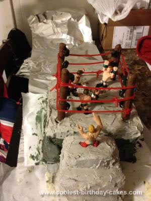 Homemade Wrestling Ring Cake