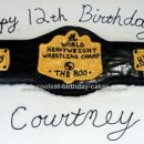 Homemade  WWE Belt Birthday Cake