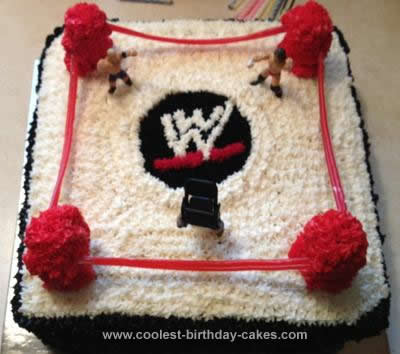 Homemade  WWE Wrestling Ring Cake