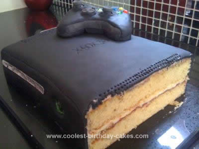 Homemade XBOX 360 Birthday Cake