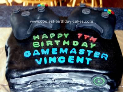 Homemade Xbox 360 Kids Birthday Cake