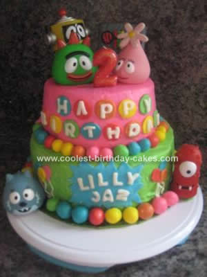 Homemade Yo Gabba Gabba Birthday Cake