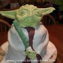 Homemade Yoda Birthday Cake
