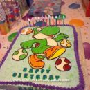 Homemade Yoshi Birthday Cake