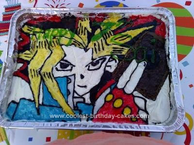 Homemade Yu-Gi-Oh! Birthday Cake