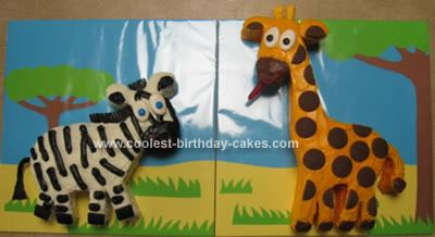 Homemade Zebra and Giraffe Cakes