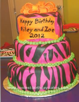 Homemade  Zebra Cake