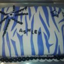 Homemade  Zebra Print Birthday Cake
