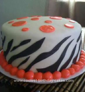 Homemade Zebra Print Cake