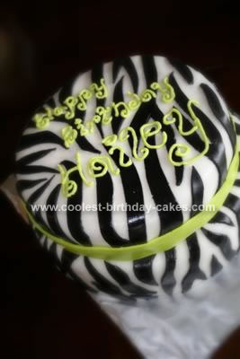 Homemade Zebra Print Cake