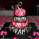 Coolest Zebra Print Wedding Cake