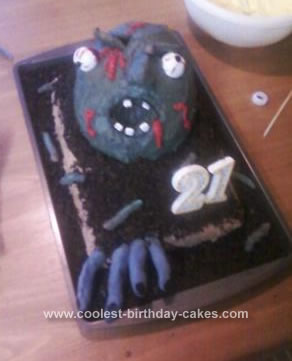 Homemade Zombie Cake