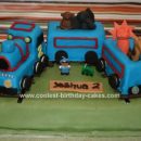 Homemade Zoo Train Birthday Cake